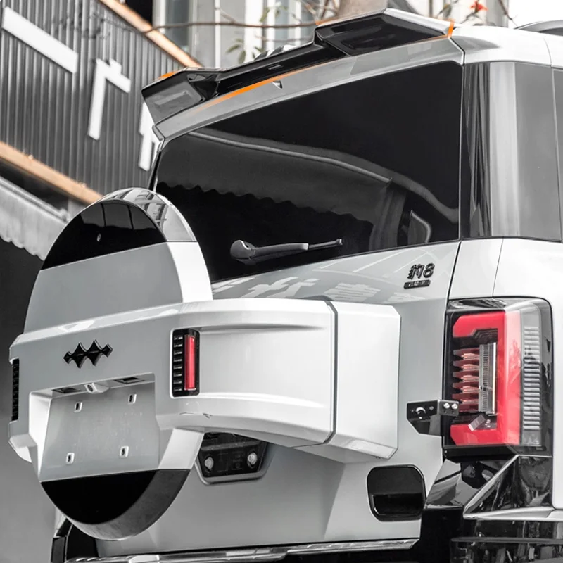 Para byd leopardo 8 spoiler mc sporting asa traseira abs telhado cauda acessórios de modificação exterior do carro 2024 2025