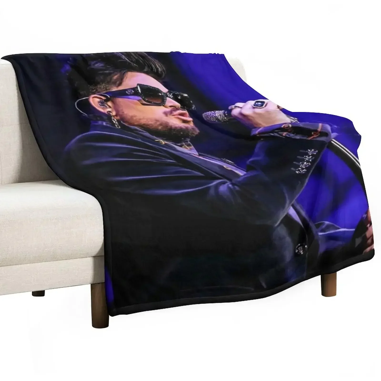 adam lambert rebon Throw Blanket For Baby Plush wednesday Soft Plaid Blankets