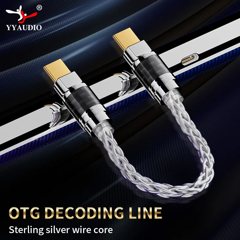 OTG Adapter Cable Lightning to Type-C Cable for iPhone 12 Pro Max 11 Type-C to Type-C HiFi Portable Decoding Amp Adapter Cable 