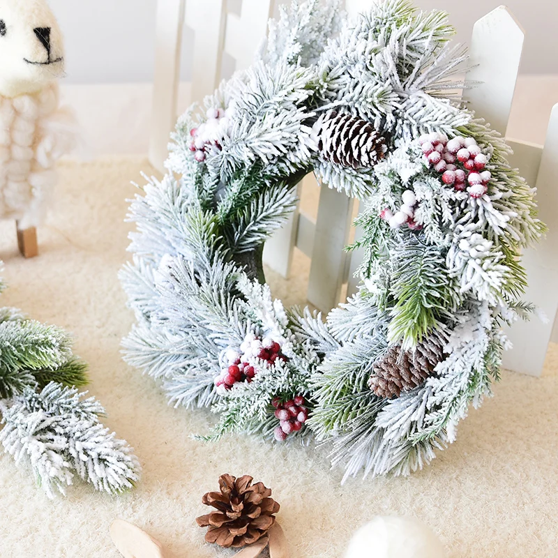 Christmas Decorations for Home Rattan Festive Party Rattan DIY Wreath Christmas Decoration Garland XMAS Party Drop Ornament