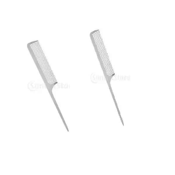

2PCS Metal Barber Comb Set for Men & Women, Pro Hairdressing Salon Combs Hair,