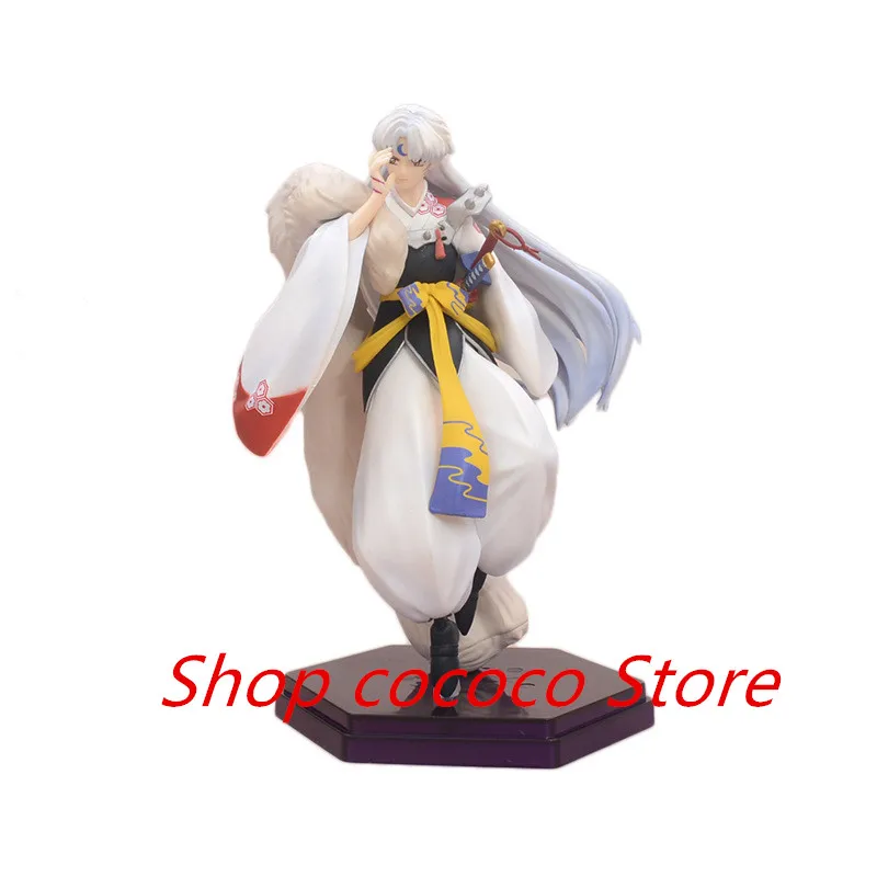 

20CM Anime Inuyasha Figures Sesshoumaru Gk Figurine Pvc Statue Model Doll Collectible Room Decoration Gifts