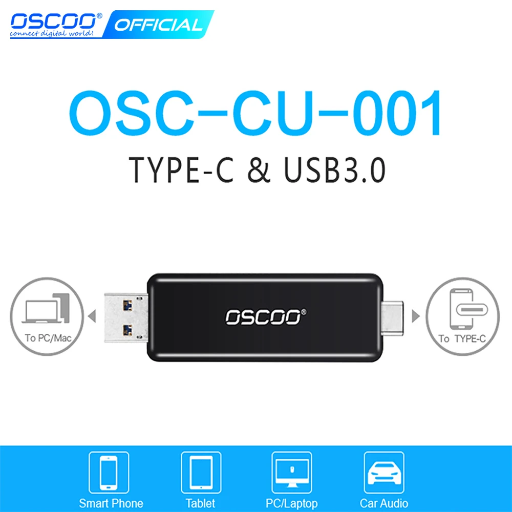 OSCOO-unidad Flash USB de Metal, lápiz de Memoria de 64GB, 32GB, resistente al agua