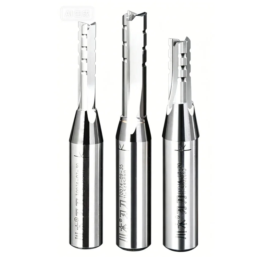 T007 1/2 Three bladed and four bladed cutting knife, chip breaking knife, CNC carving woodworking tool, hole cutting knife