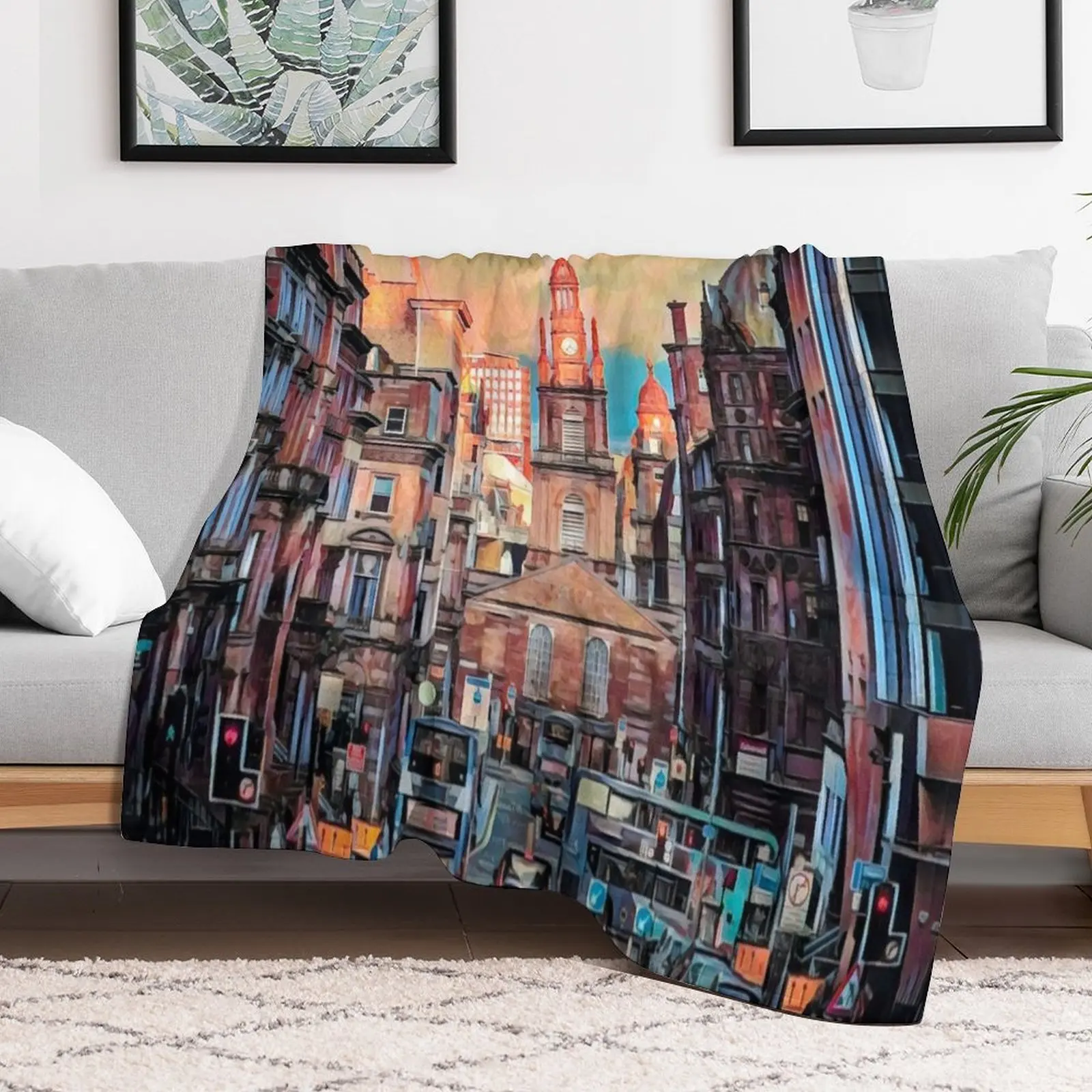 

Glasgow Streets Throw Blanket Single Shaggy Luxury Throw Blankets valentine gift ideas blankets ands Polar Hair Blankets