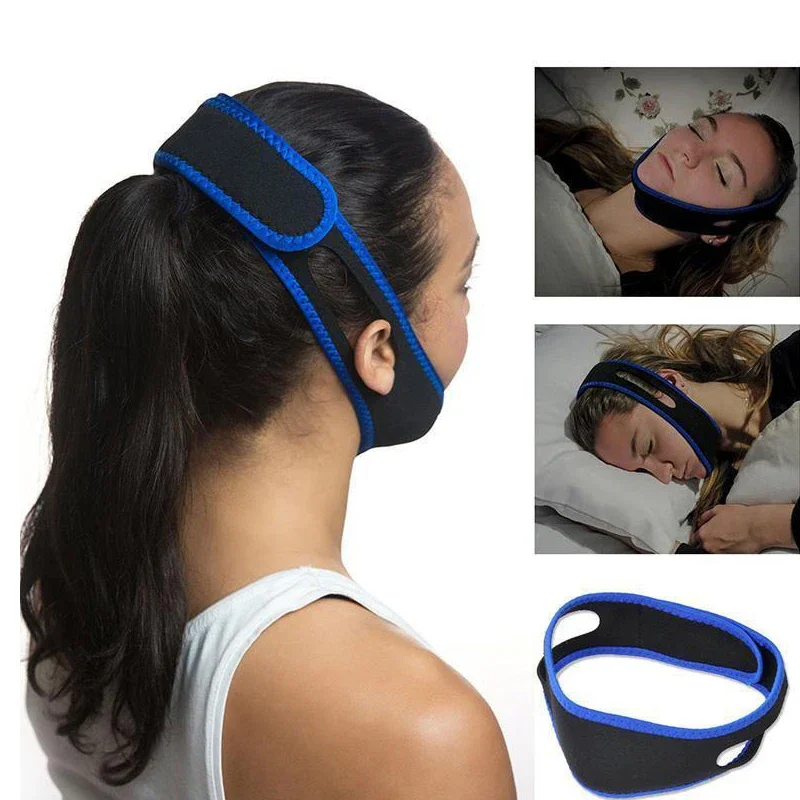 1PC Adjustable Snore Belt CPAP Anti Snore Chin Strap Stop Snoring Sleep Apnea Chin Support Straps Health Care Sleeping Aid Tools