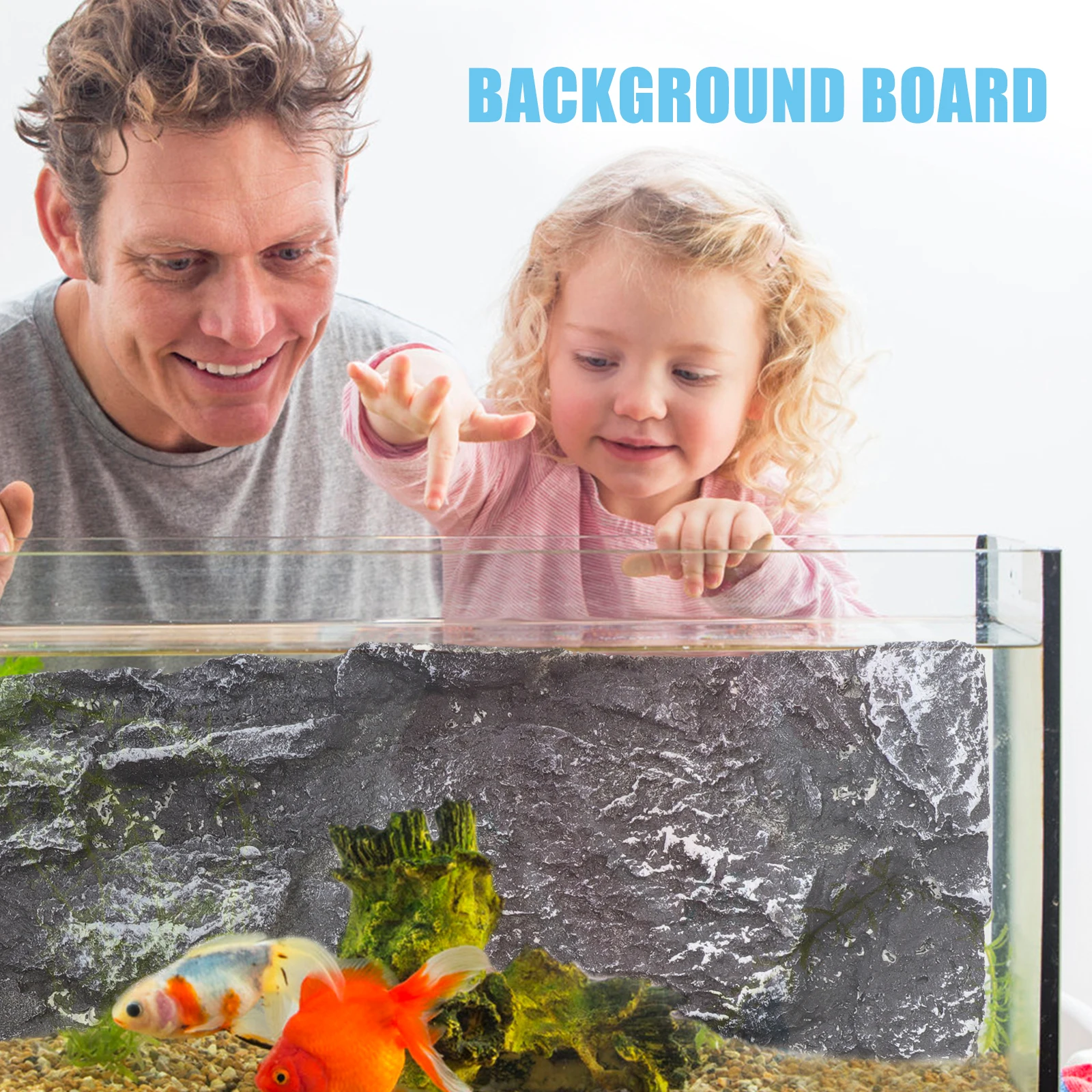 

Rock Slab Decoration Terrarium Background 3D Aquarium Decor Reptile Tank Leopard Print Pu Enclosure Uneven Texture Habitat
