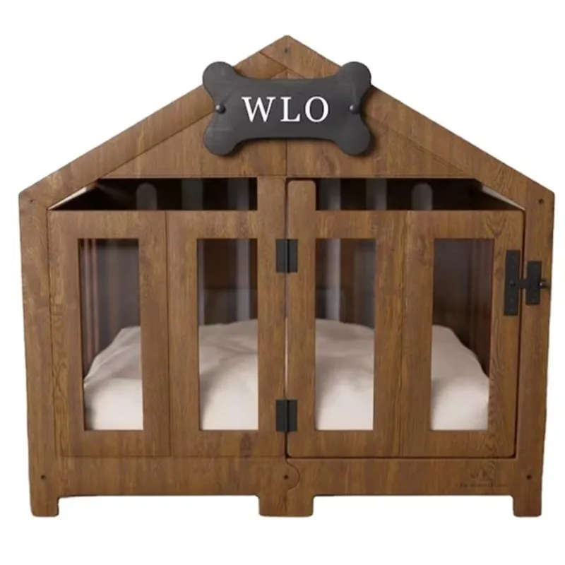 

Dog House Indoor Solid Wood Kennel Upgrade Plus Bottom Board Dog House