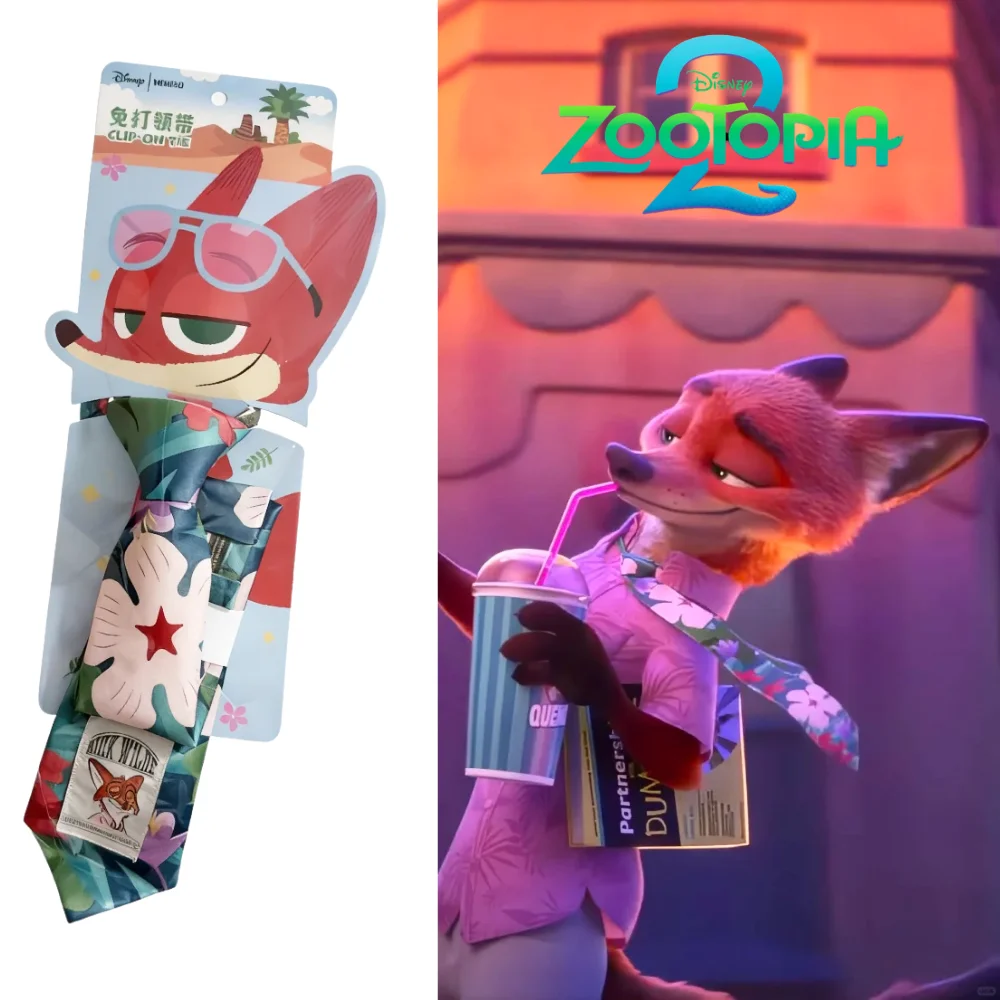 

Disney Zootopia Nick Free Knots Anime Lazy Neck Tie Fashion Cosplay Necktie Unisex Cosplay Costume Prop Casual Party Accessories
