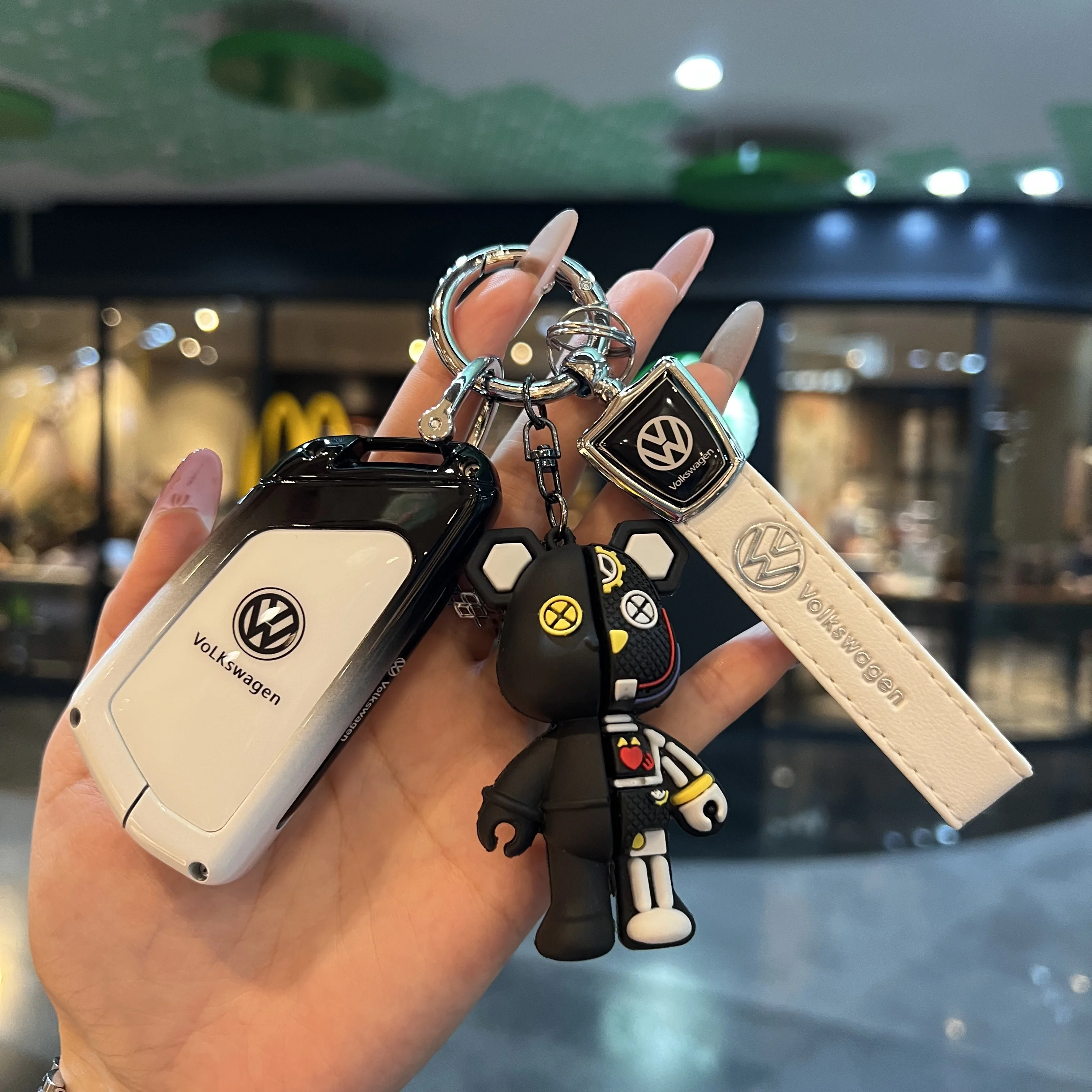 غطاء حافظة مفاتيح السيارة لسيارة VW Golf 8 MK8 Teramont ID.3 ID.4 ID.5 سكودا Enyaq iV Octavia Seat Leon اكسسوارات السيارات #2