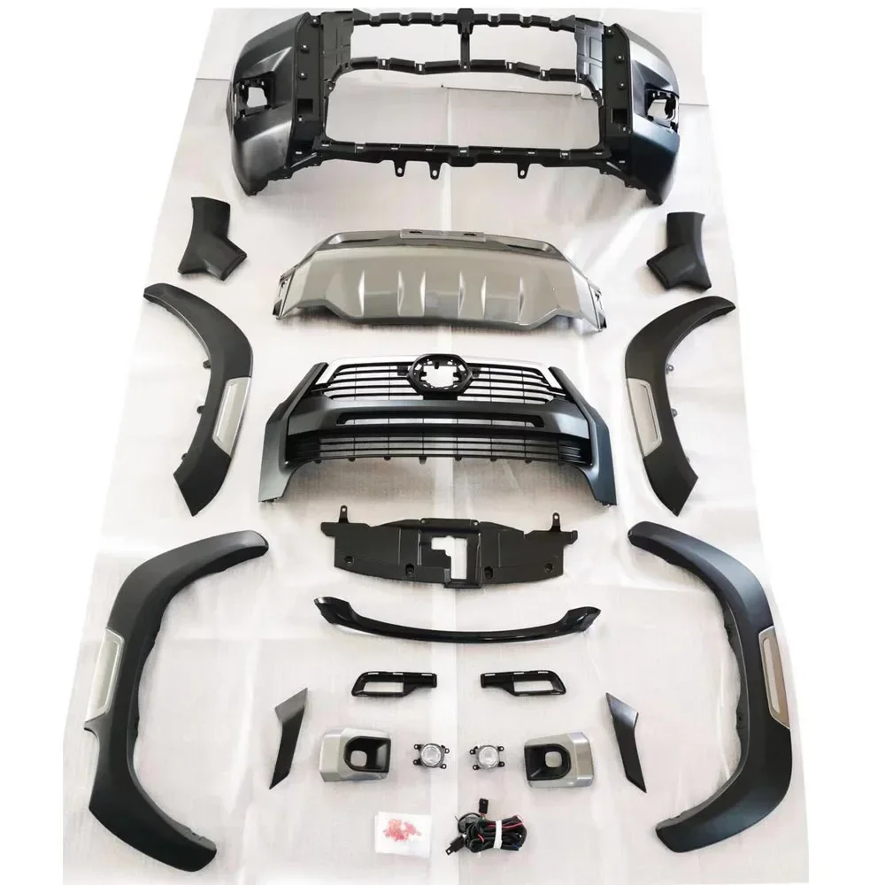 New Style 4X4 Accessories Front Car Bumpers Aftermarket ABS Black Plastic Body kits For Hilux Revo Upgrade To Rocco 2021