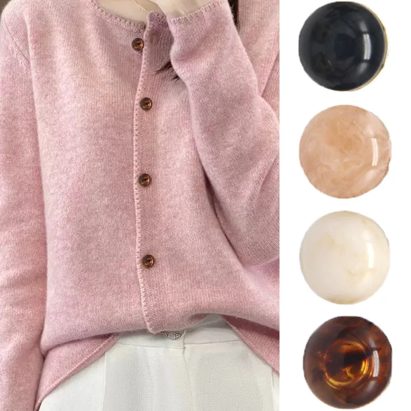 

Round Pearl Small Buttons for Women, Fashionable Shirts, Sweaters, Dresses, Clothing Buttons, 10 High-end