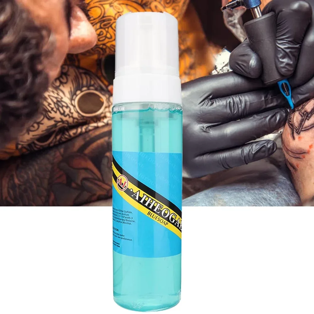 250ml Tattoo Foaming Cleansing Soothing Diluent Liquid Soap With Foaming BottleAnalgesic Effect Wound Tattoos Lighten Redness