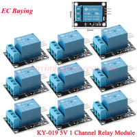 10Pcs/1pc 5V 1 Channel Relay Module KY-019 One Way High Level Trigger Switch Control Board Shield For Arduino Electronic