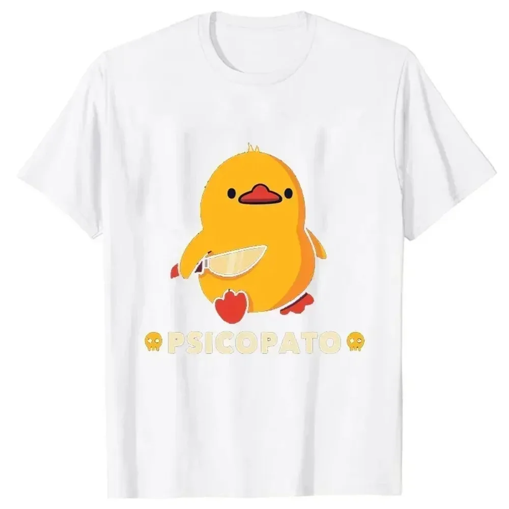 Damen Sommer-Top Mädchenkleidung Ente mit Messer Lustige Kleidung Ästhetische Oberteile Mode Harajuku Kawaii T-Shirt Damen Y2K Kleidung – Detail 5