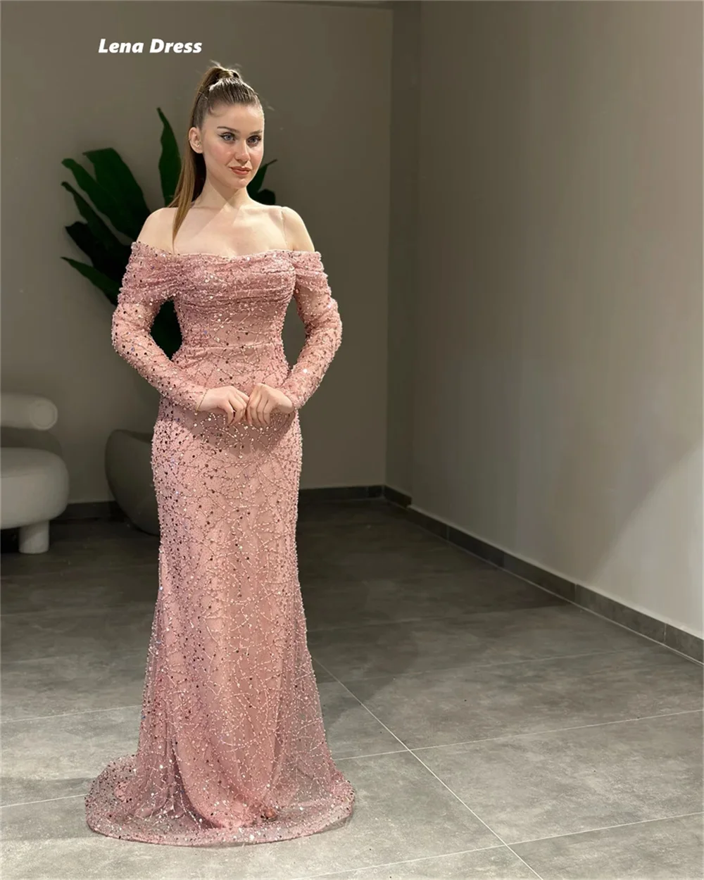 Lena Sequins Party Dresses Woman Custom Made Women's Elegant Dresses Mermaid Women's Evening Dress Ball Gowns Luxurious Prom image 5
