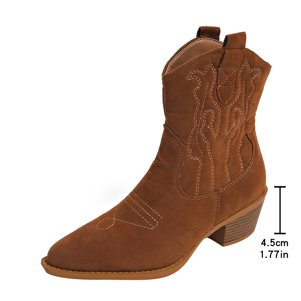 Bottes de cowboy en cuir naturel pour femmes, bottes courtes faites à la main, Parker pointu, talon pointu, chaussures rétro occidentales, automne, hiver, nouveau