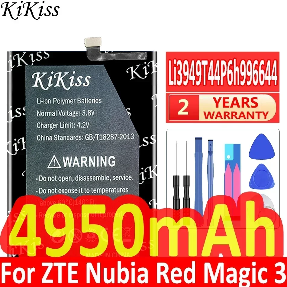 

Аккумулятор KiKiss 4950 мАч Li3949T44P6h 996644 Для ZTE Nubia Red Magic 3 Magic3 NX629J