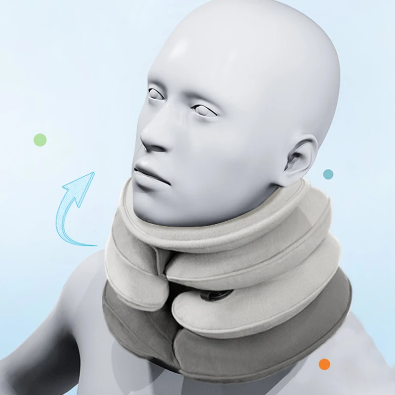Cervical Neck Traction Device - Inflatable Neck Stretcher Pillow for Instant Neck Decompression Neck Support Brace for Home Use