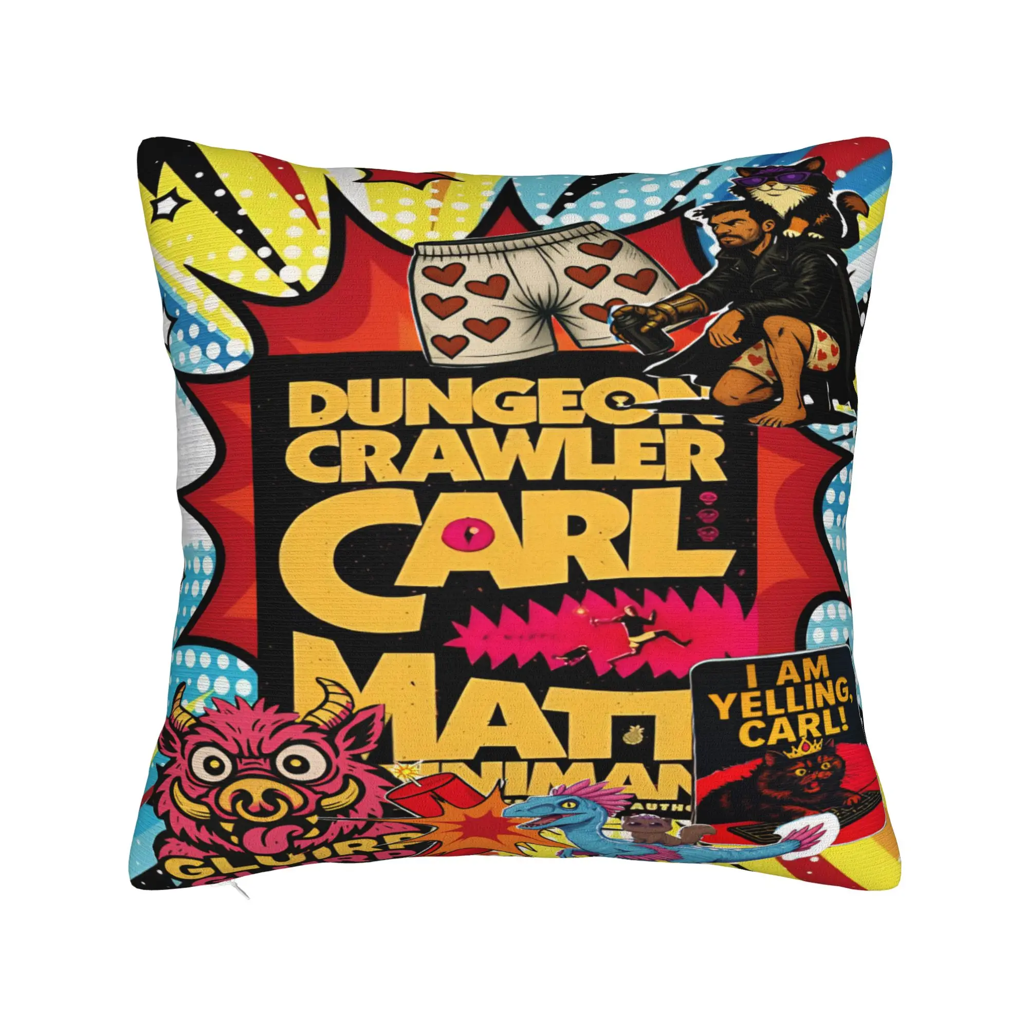 New Style Seat Dungeon Crawler Carl  Decor Pillowcases Merch  Pillow Cover Zipper Multiple Sizes
