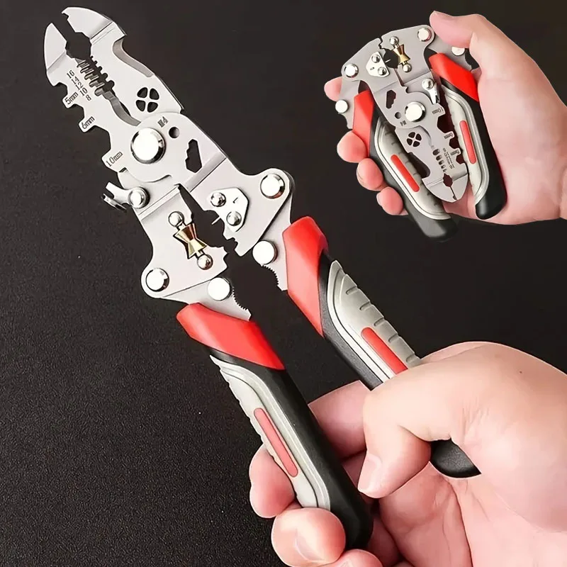 

Foldable Crimping Pliers Wire Strippers Splitting Stripping Specialized Splitter Electrician Winding Cable Cutter Tool