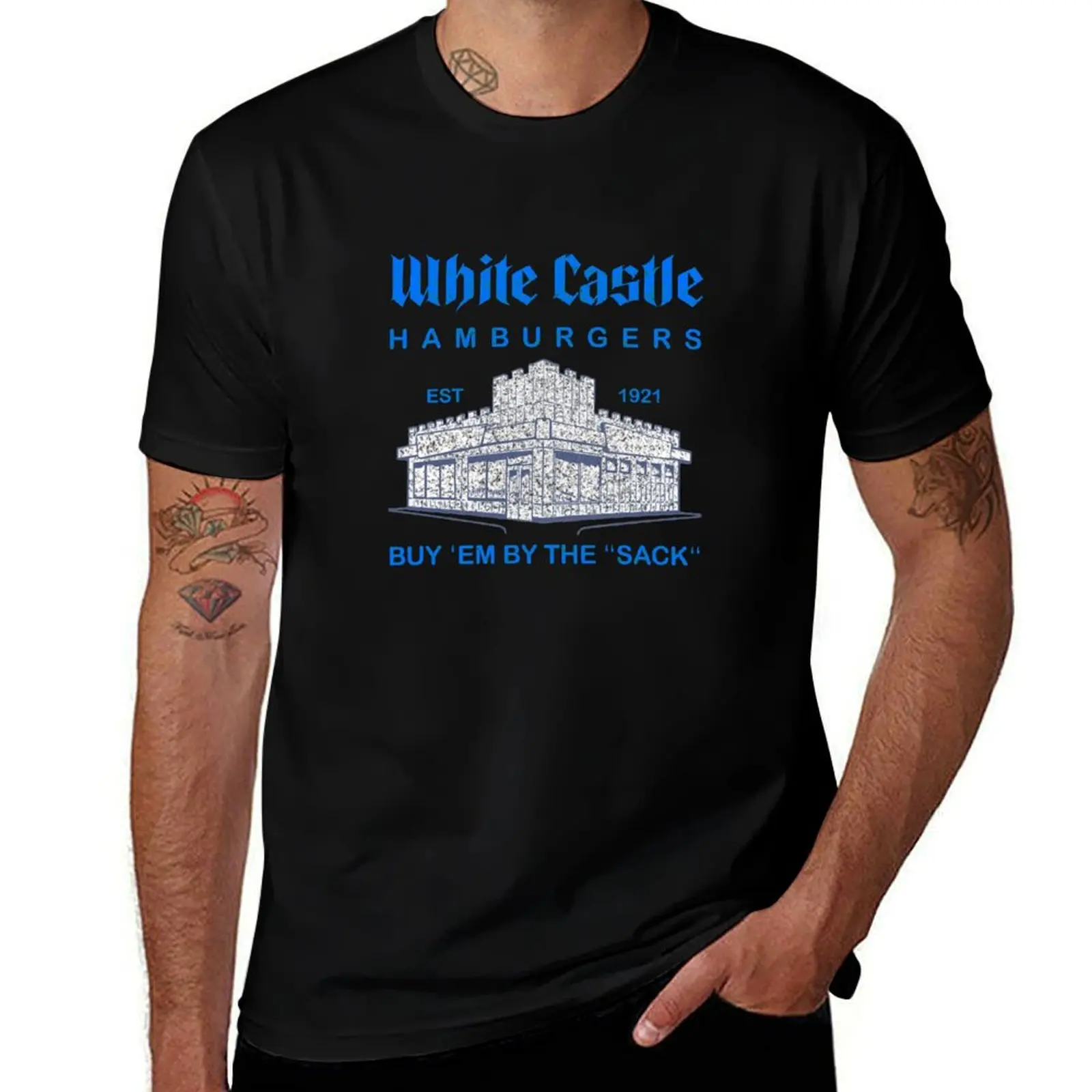 

White Castle Hamburgers est 1992 buy em by the sack shirt T-Shirt summer 2025 Man t-shirt mens graphic t-shirts