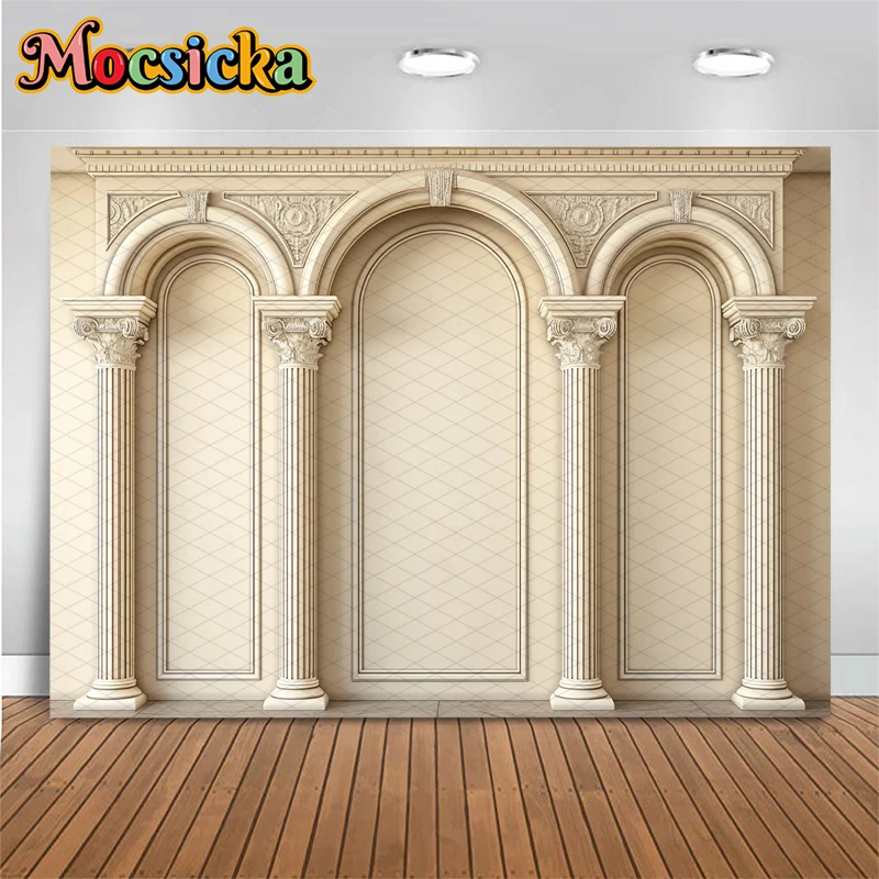 Fondo de pared de fotografía Mocsicka, casa de palacio, papel tapiz interior, decoración, vestidos de maternidad, sesión de fotos, telón de fondo de boda, sesión fotográfica