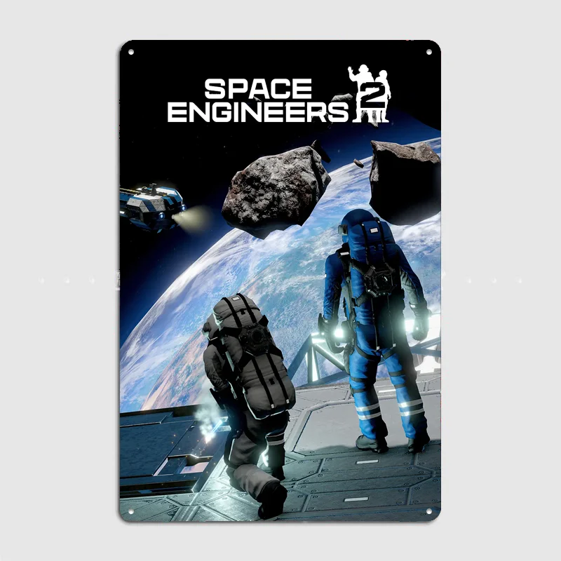 Space Engineers 2 Game Cover Poster Metal Sign Room Decor Wall Custom Bedroom Indoor Home Wall Decor Posters Room Decoration