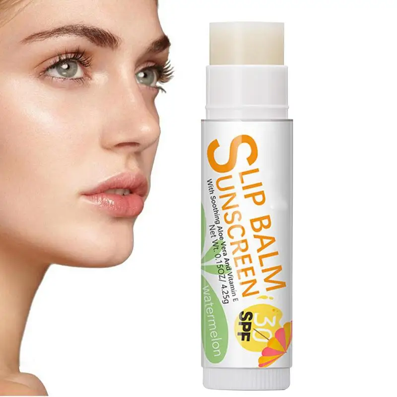 

Lip Balm SPF 30 Super Soft Hydrating Organic Lip Care Products Sunscreen Fruit Flavor Lip Balm Long-Lasting Moisture Lip Repair