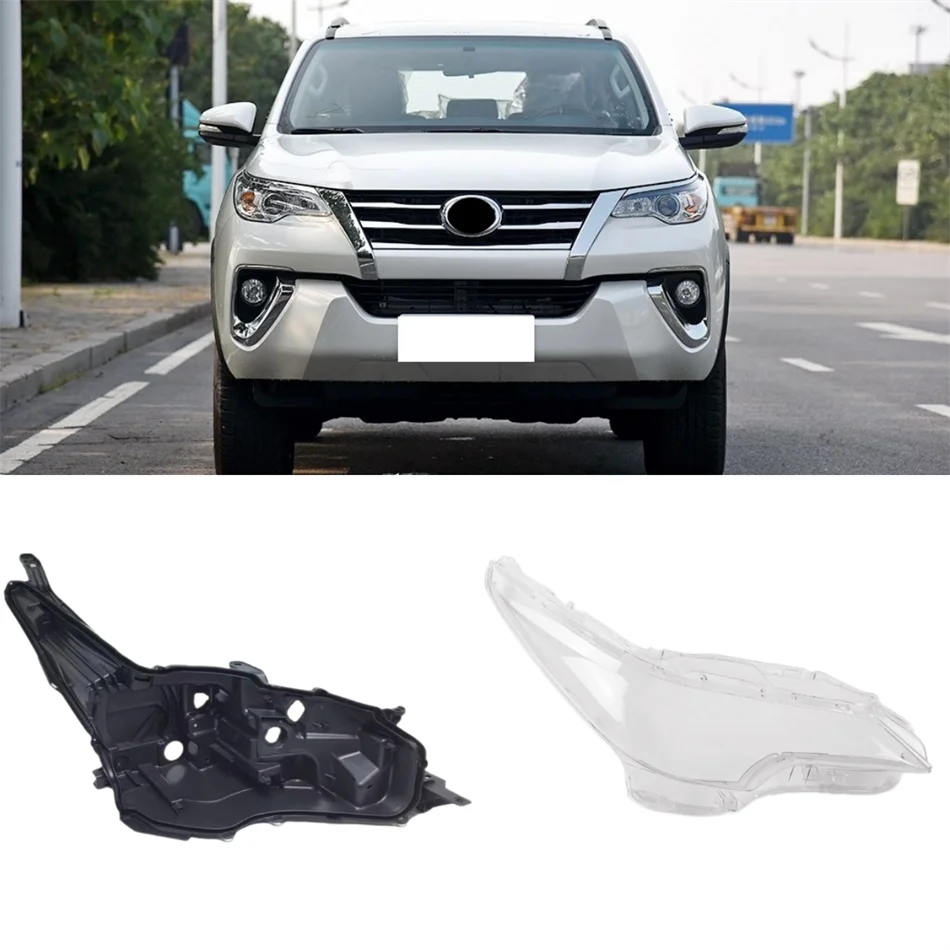 For Toyota Fortuner 2016 2017 2018 2019 2020 Accessories Car Base Head Lamp Shell Car Lamp Holder Glass Cover
