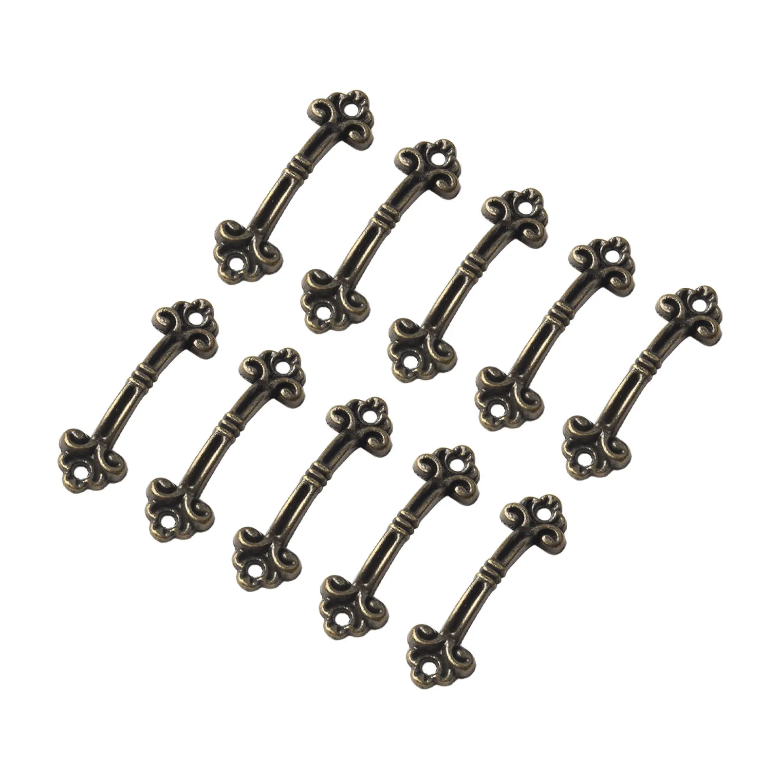 مقبض مقابض لا شيء مقبض صغير صندوق مجوهرات التعبئة والتغليف اكسسوارات العتيقة درج 10 قطعة 48*14 مللي متر لا شيء العلامة التجارية الجديدة