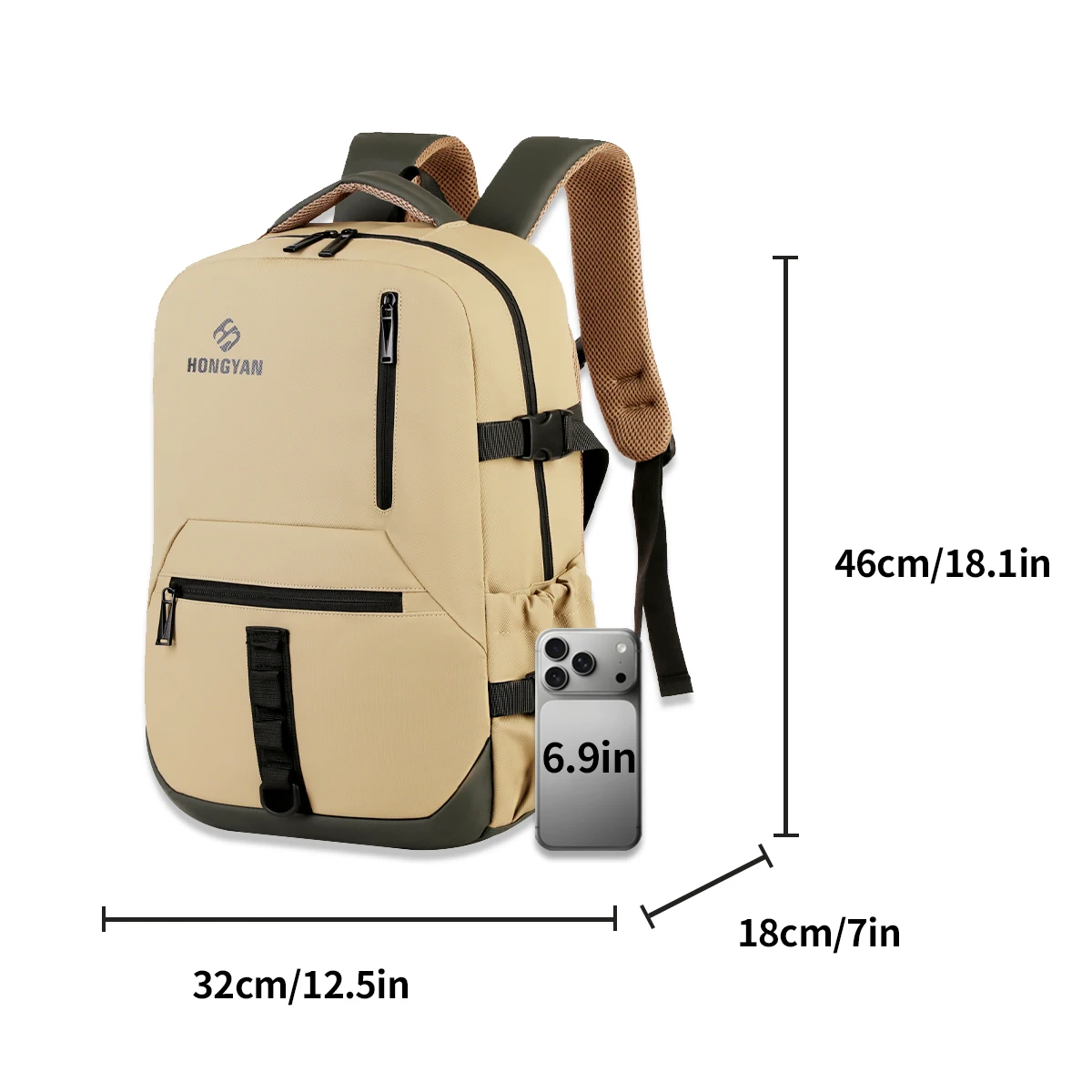 Business Commuting Laptop Bag Waterproof College Student Casual Backpack for Men and Women Middle School Students Cross-Border Exclusive Supply