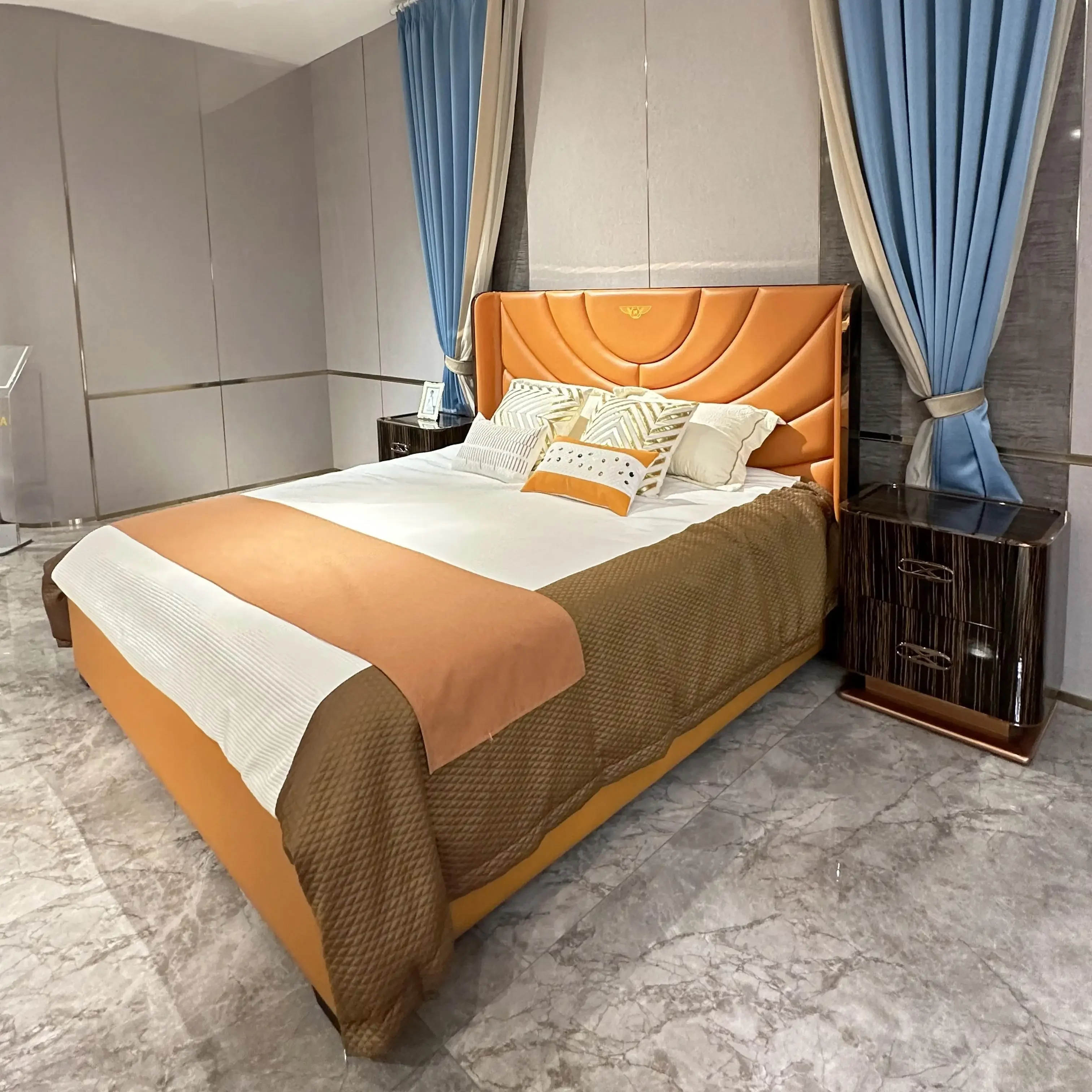 

SAT137 Premium Bedroom Furniture King Size Bed Frame Italian Queen Bed Set Furniture Bedroom Tufted Luxury Modern Double Beds