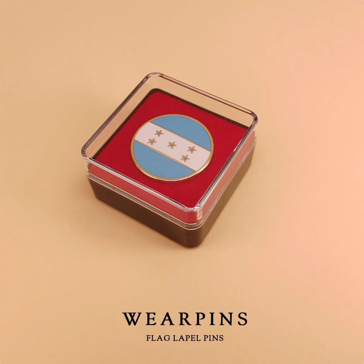 Enamel Craft Honduras National Flag Badge Metal Lapel Pin Gold-plated Copper Butterfly Clutch Magnetic Backing Badges