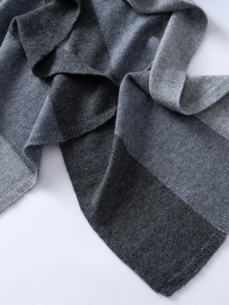 2025 Color Blocking Patchwork Wool Cashmere Scarf Scarves Wrap Small Shawl Cashmere Pashmina Women Light-thin Wraps 180x35cm