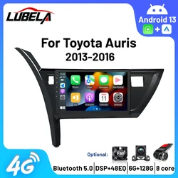 Autoradio Carplay Android Auto sans fil, 4G, WiFi, GPS, RDS, Radio pour Toyota Auris, 2013, 2014, 2015, 2016, Limitation, Lecteur automobile