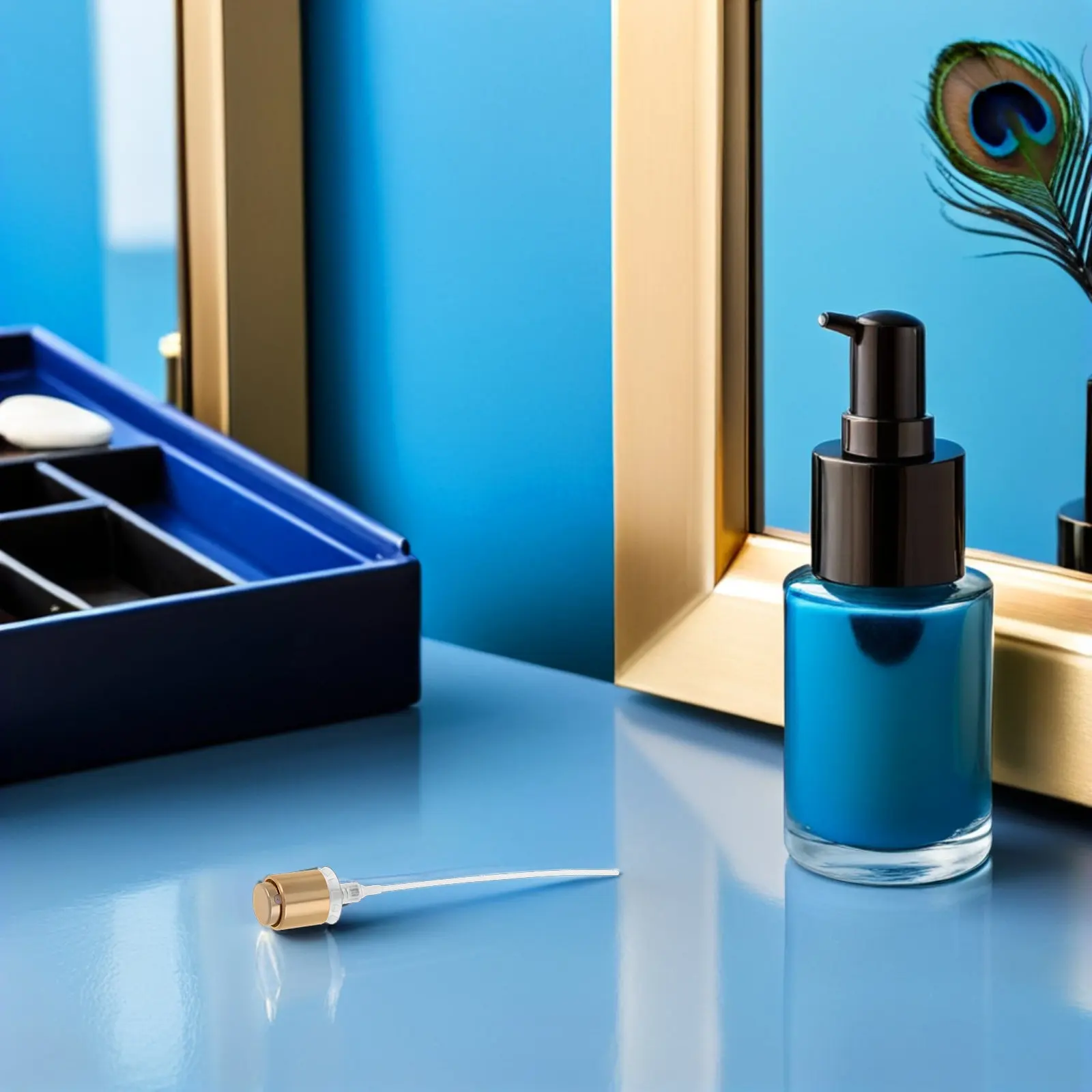 12Pcs Replacement Perfume Spray Nozzle Gold Edge Press Pump Fine Mist Sprayer Travel Essential Oil Bottle Spray Pump