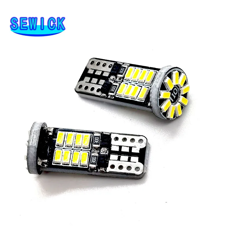 

100X T10 W5W Led Canbus 194 501 168 12V Car Clearance Light 4014Chips Led Reading Dome Interior Light Signal Lamp 6500K