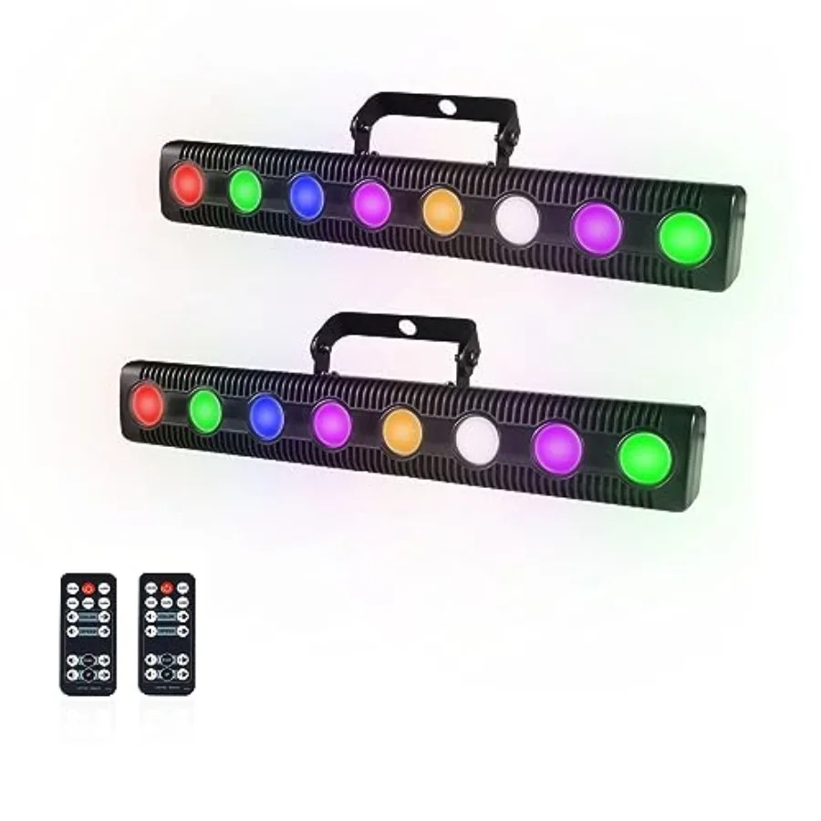 

2 Pack Wall Washer Light RGB Color Party Lights Dj 4 in1 Sound Activated Stage Lights - for Indoor Outdoor Yards Churches Birth