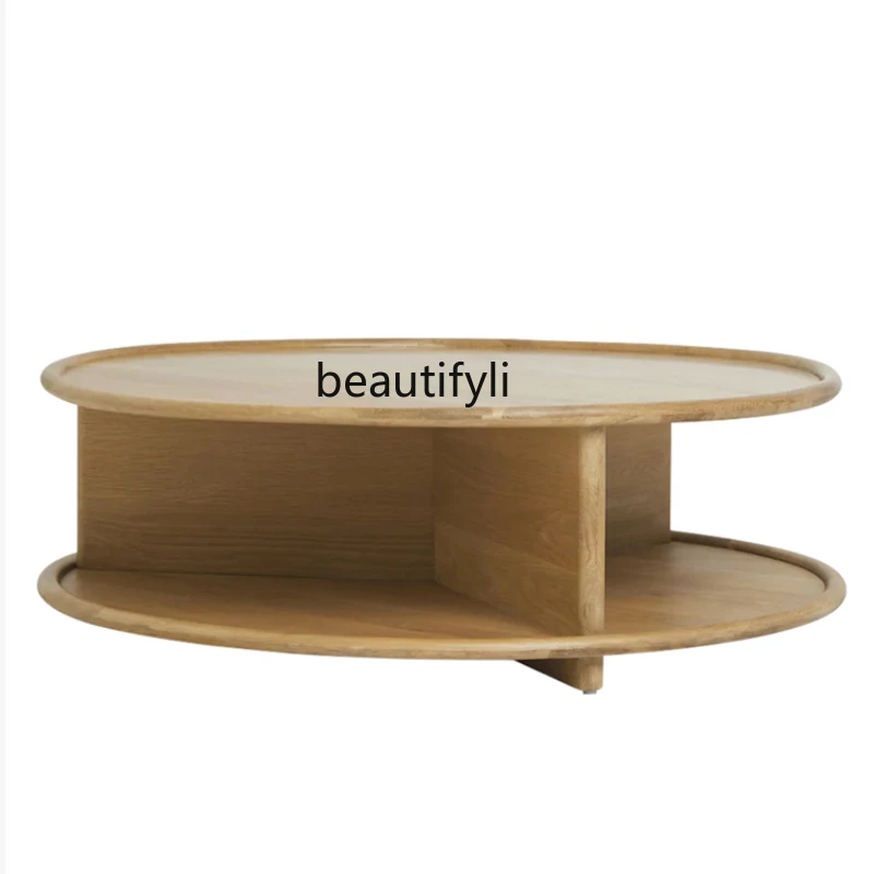 

Designer Coffee Table round Living Room Storage Tea Table Small Apartment Minimalist Japanese Style Tea Table Table