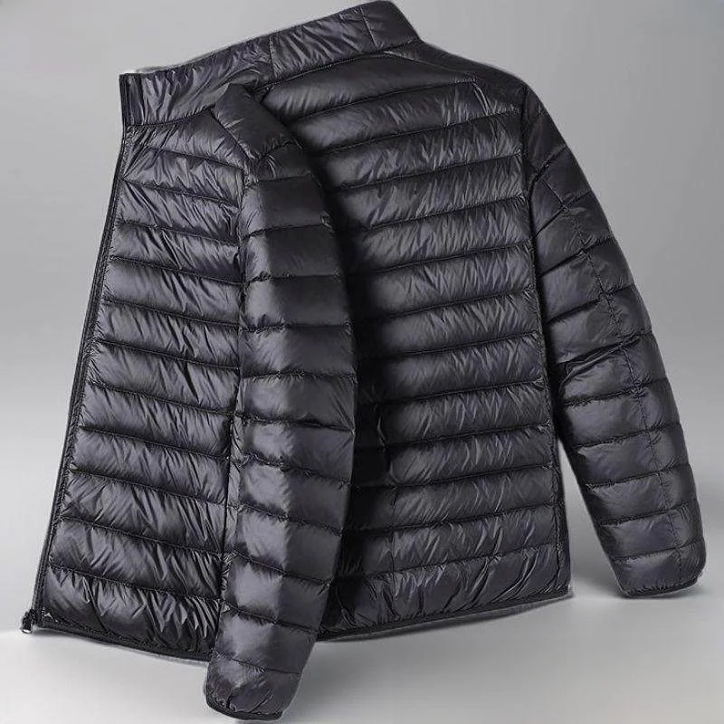 

Легкая мужская стеганая хлопковая куртка на осень-зиму, новая модель, с воротником-стойкой, стандартный крой, большие размеры, теплая верхняя одежда