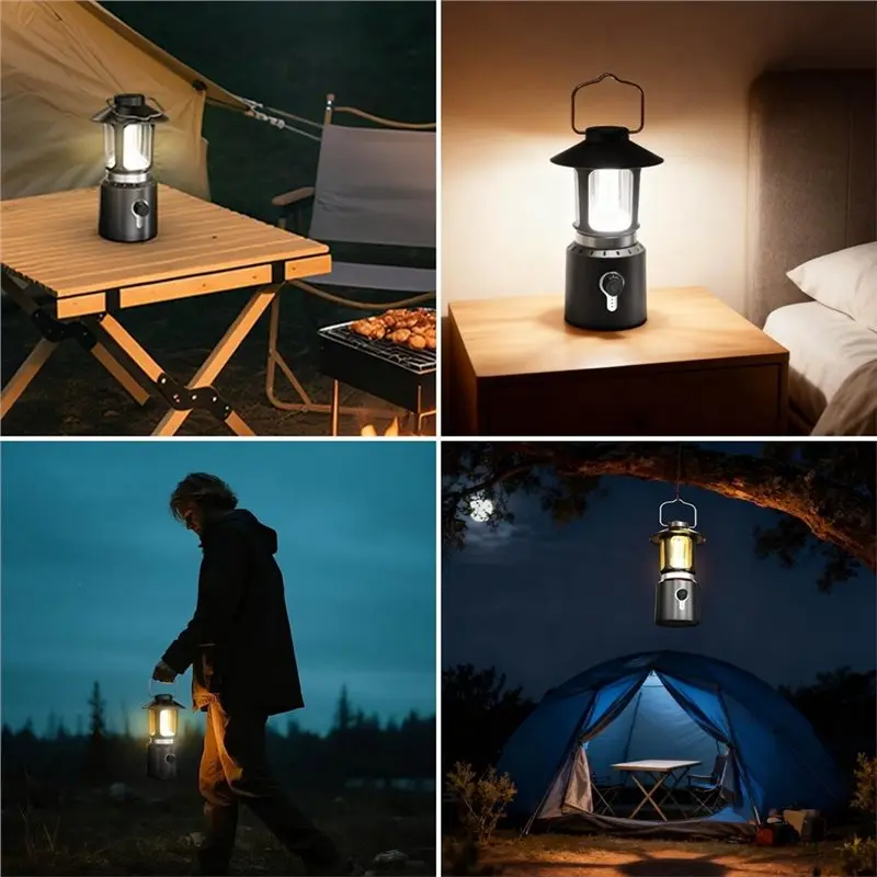 Telescoping Camping Lantern Featuring 8000Mah Battery Capacity, 3 Lighting Modes& Waterproof Build Quality Design-B51B