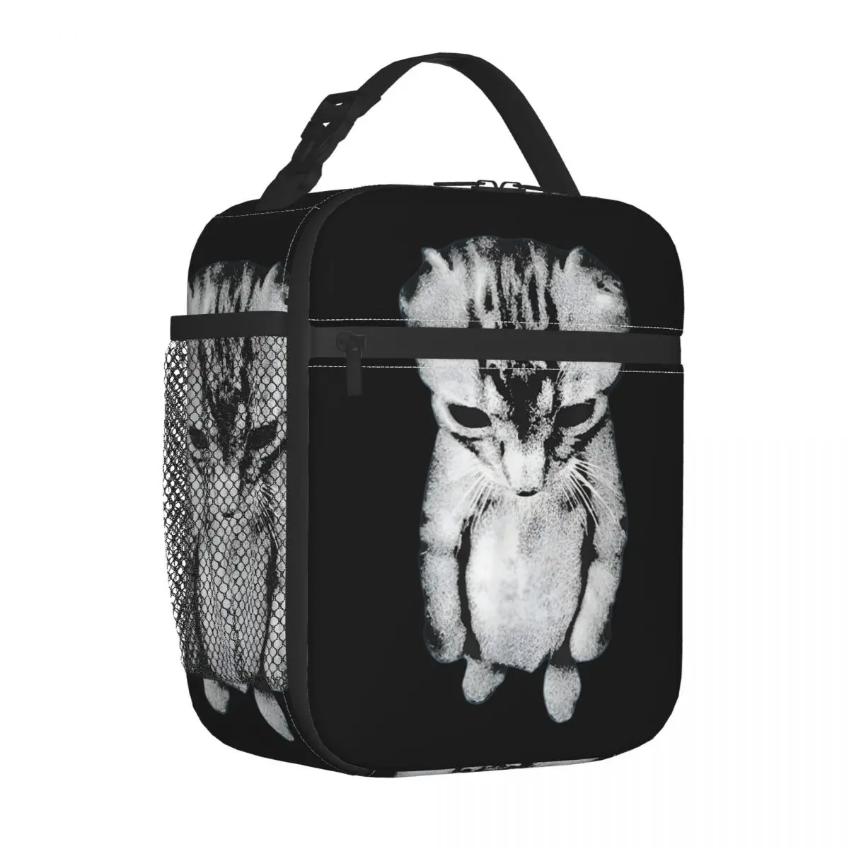 

El Gato Munchkin Kitten Meme Merch Insulated Lunch Bag For School Food Container Portable Thermal Cooler Bento Box