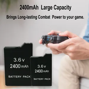 Wiederaufladbare Lithium-Batterie für Sony PlayStation, tragbares Gamepad-Zubehör, 2400mah, 3,6 V, Sony PSP2000, PSP3000, PSP 2000, 3000, PSP-S110 6 Hauptverkauf Batterie PSP 3000 2400mAh - №2
