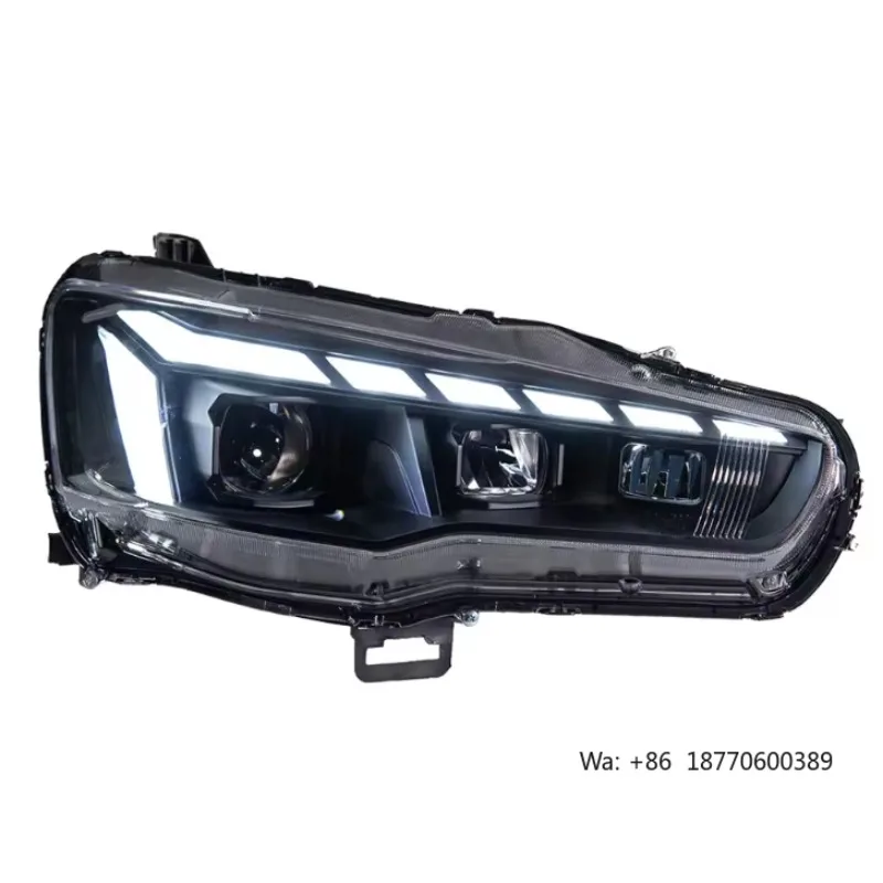 Auto-y Head Lamp for Mitsubishi Lancer LED Headlight 2008-2018 Headlights Lancer DRL  High Beam Angel Eye Projector Lens