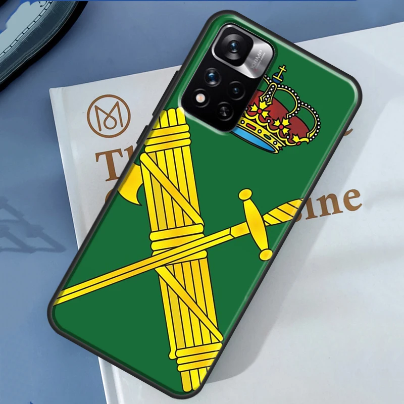 Чехол с испанским флагом Гражданской гвардии для Xiaomi Redmi Note 13 12 11 9 10 14 Pro 9S 10S 11S 12S Redmi 14C 10C 12C 13C Cover