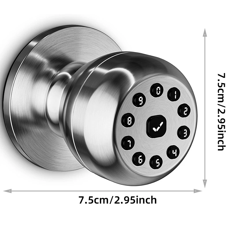 Biometric Fingerprint Smart Door Lock Electronic Lock Keyless Security Door Entry Home House Apartment Smart Door Knob