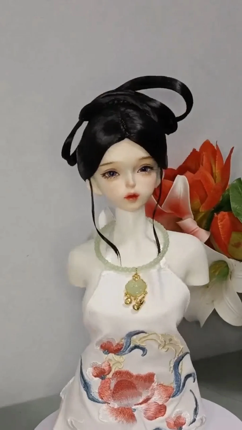 1/4 1/3 スケール BJD 人形古代衣装韓服ウィッグ 7 個磁気吸引髪型妖精かつら MSD SD13 女の子叔父アクセサリー