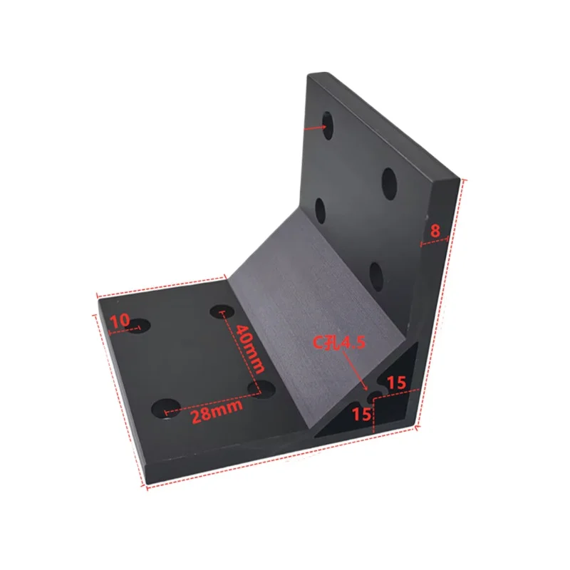 1PCS 90 Degree Angle Connector Aluminum Profile Accessories Aluminum Alloy Extruded  Code Right  Bracket