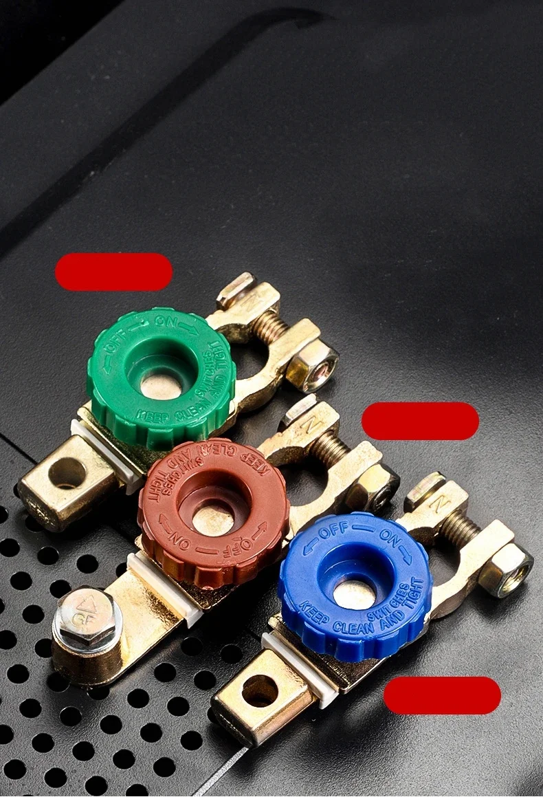 

Easy Install Car Battery Disconnect Switch， Universal Terminal Cut Off Isolator for Vehicle Security & Maintenance